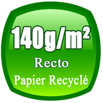 flyers A6 140g/m² papier recyclé impression recto ou recto seul