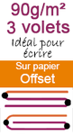 Imprimer vos dépliants A4 fermé 3volets 90g/m² papier Offset sur www.impression-ing.fr