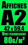 Affiche A2 vert fluo - vert fluosrecnt