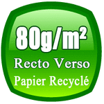 flyers A6 80g/m² papier recyclé impression recto ou recto verso