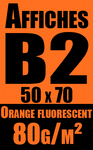 Affiche 50x70 orange fluo - fluorescent