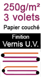 Imprimer vos dépliants A4 fermé 3volets 250g/m² avec vernis UV sur www.impression-ing.fr