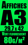 Affiche A3 vert fluo - vert fluorescent
