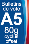 Bulletin de vote 21 x 14,8 cm 80g Cyclus offset livraison 4 jours ouvrés environ (Réf.7)