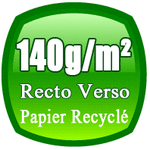 flyers A6 140g/m² papier recyclé impression recto ou recto verso