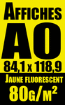 Affiche A0 84,1 x 118,9 jaune FLUO 