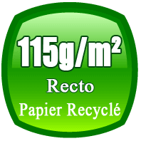 flyers A6 115g/m² papier recyclé impression recto ou recto seul