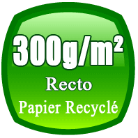 flyers A6 300g/m² papier recyclé impression recto seul