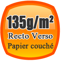 imprimer des flyers , faire des flyers, prospectus, ovale recto verso sur du papier 135g/m² en couché brillant ou mat