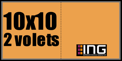 imprimer des dépliant carrés de 10x10 fermé plié en 2 volets 10x10 cm avec notre imprimerie en ligne
