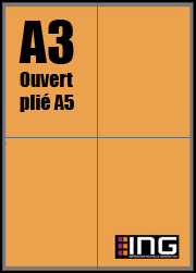 imprimer des dépliant A3 ouvert plié A5 en croisé avec notre imprimerie en ligne www.impression-ing.fr