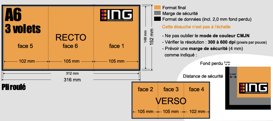 dépliant a6 3 volets