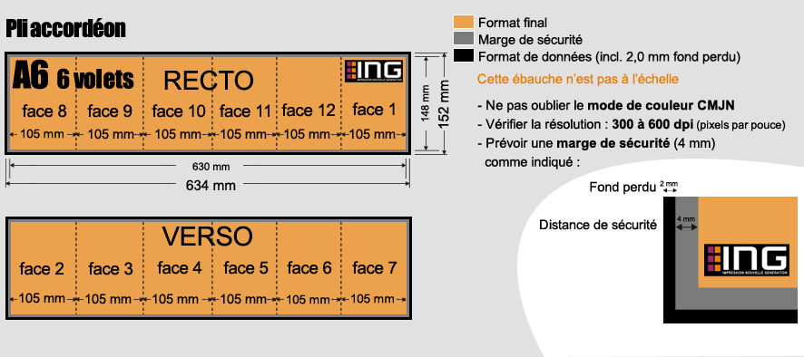 depliant a6 6 volets accordeon